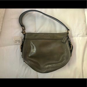 COACH TAUPE SHOULDER PURSE!